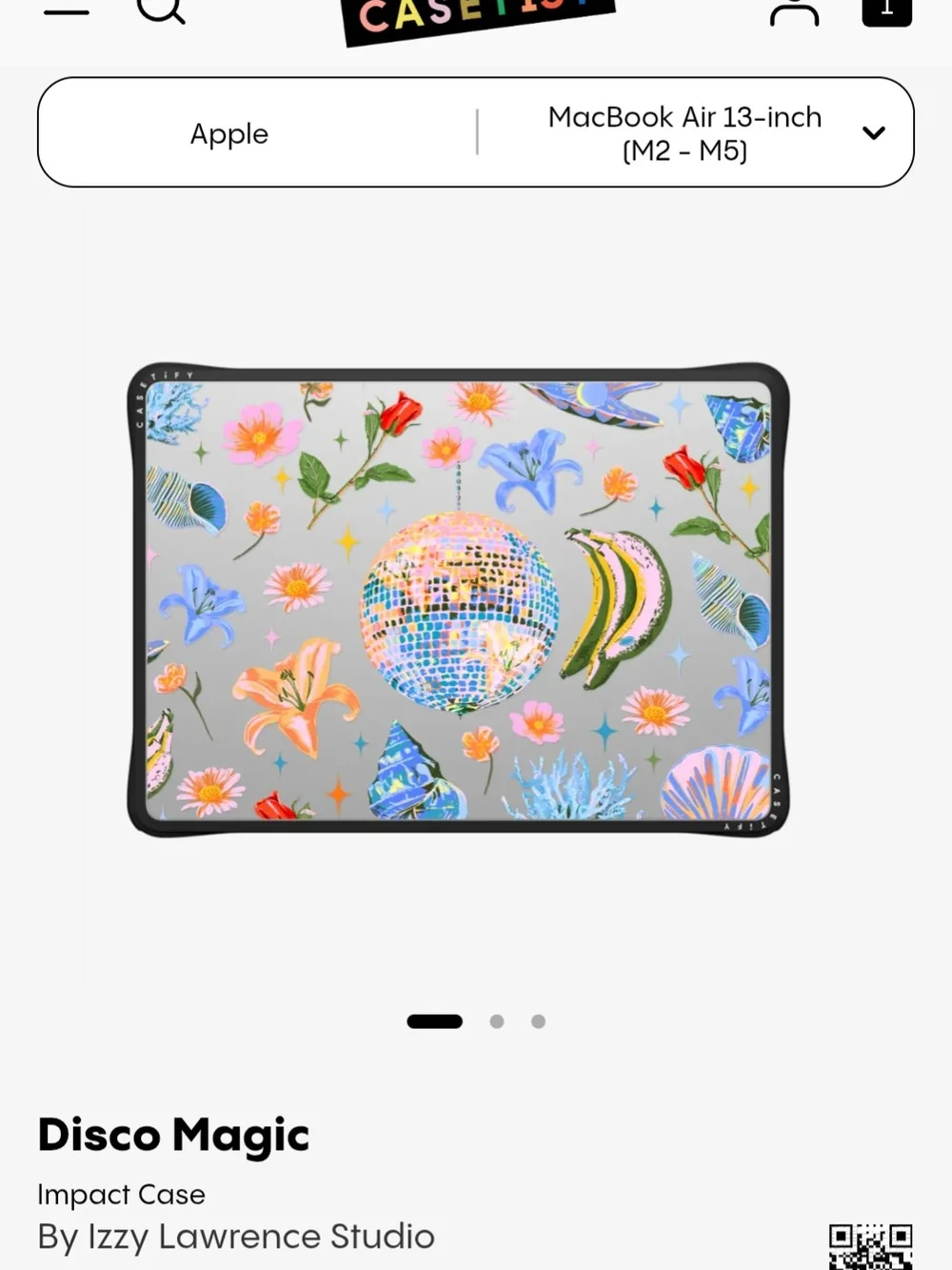 Casetify Pastel 'Disco Magic'  MacBook Air 13inch Case - Pink, Blue, Peach